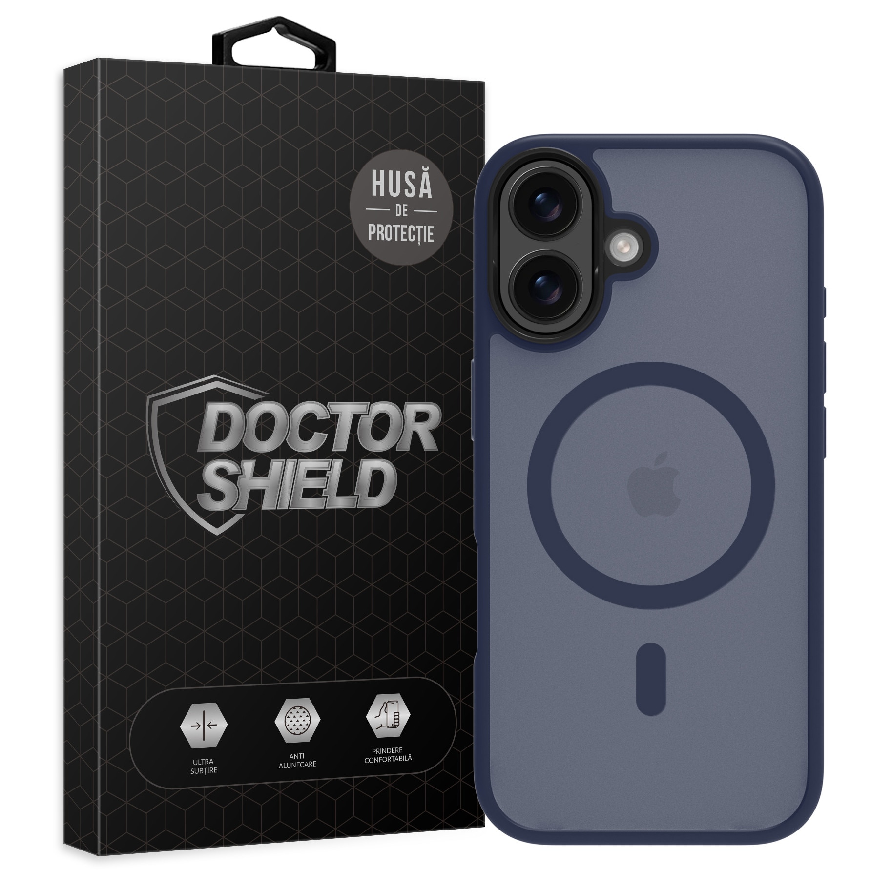Husa de Protectie, Compatibila Apple iPhone 17, Doctor Shield Fantom, MagSafe - Albastru