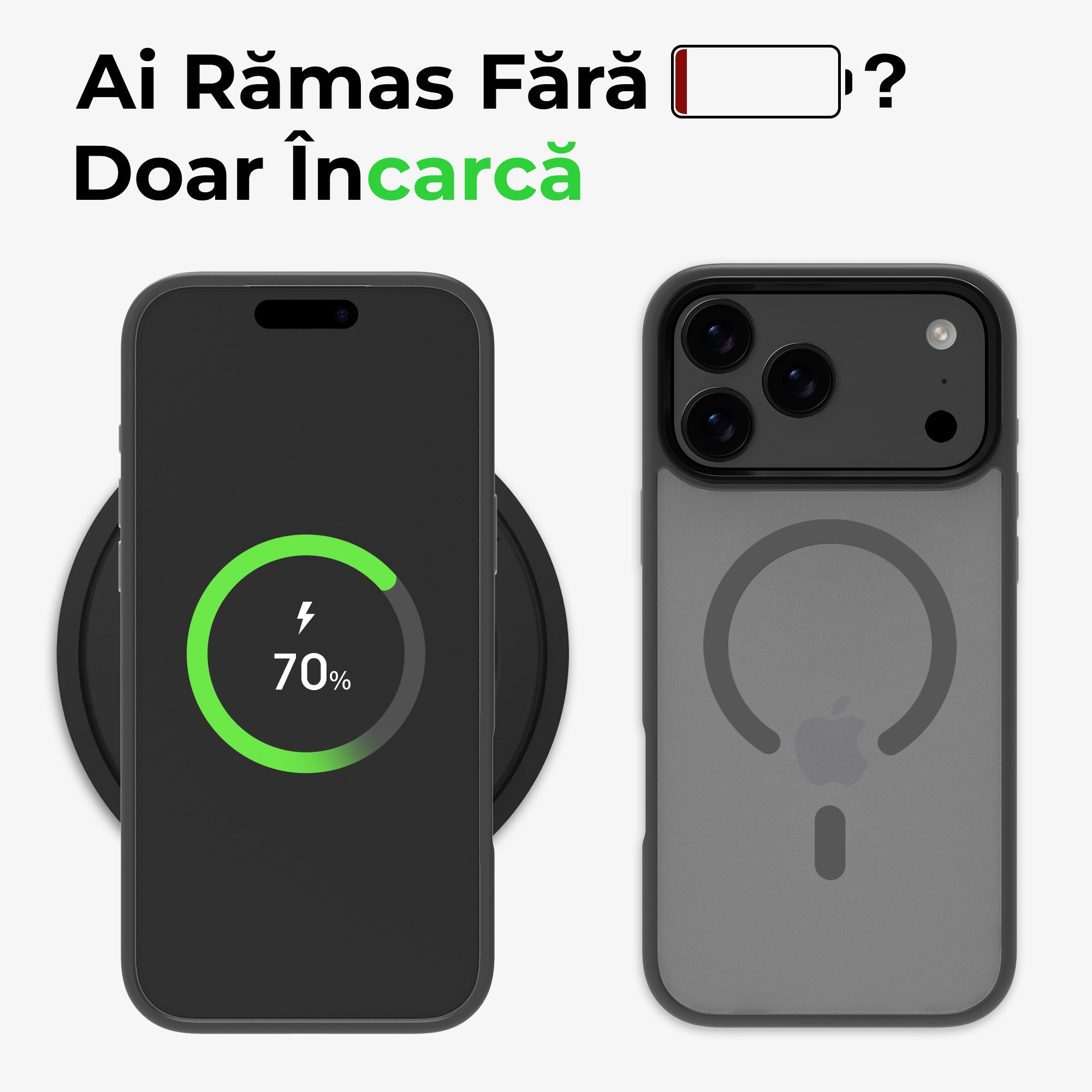 Husa de Protectie, Compatibila Apple iPhone 17 Pro Max, Doctor Shield Fantom, MagSafe - Gri