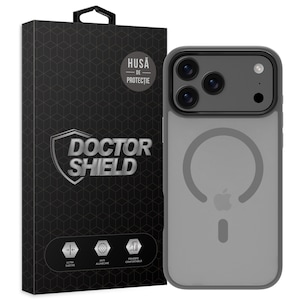Husa de Protectie, Compatibila Apple iPhone 17 Pro Max, Doctor Shield Fantom, MagSafe - Gri