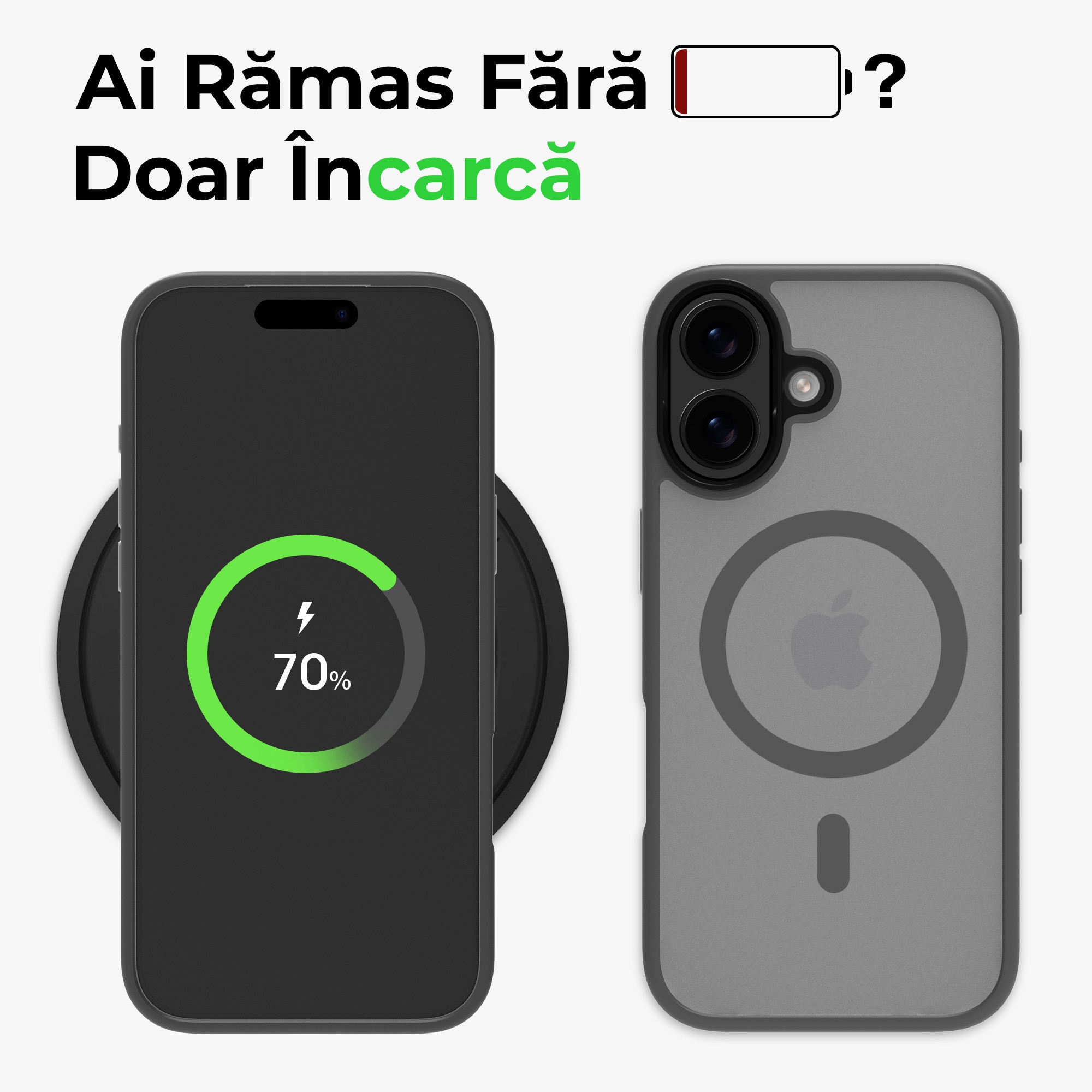 Husa de Protectie, Compatibila Apple iPhone 17, Doctor Shield Fantom, MagSafe - Gri