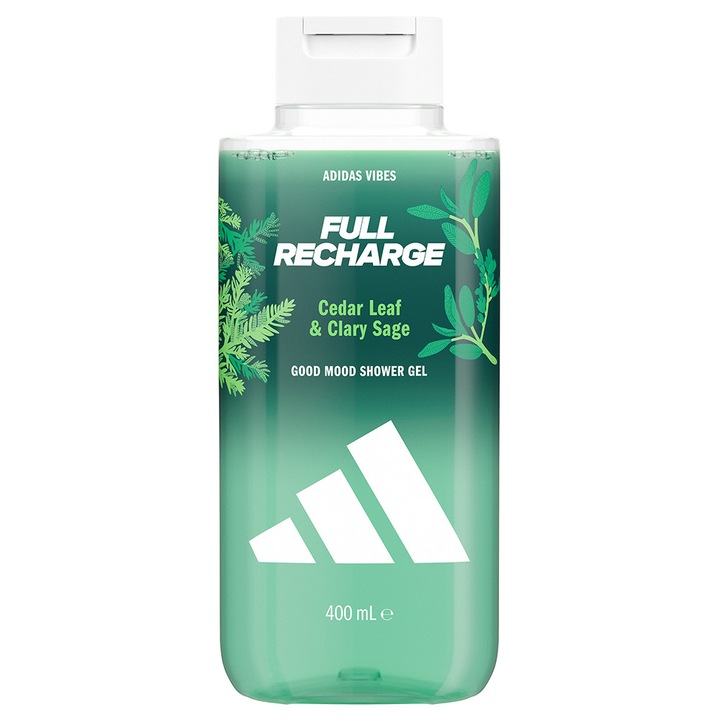 Gel de Dus Adidas Vibes Full Recharge, Fougere Verde, 400 ml
