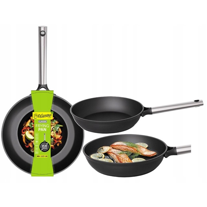 Maestro tapadásmentes serpenyő, öntött alumínium, 28cm, indukciós