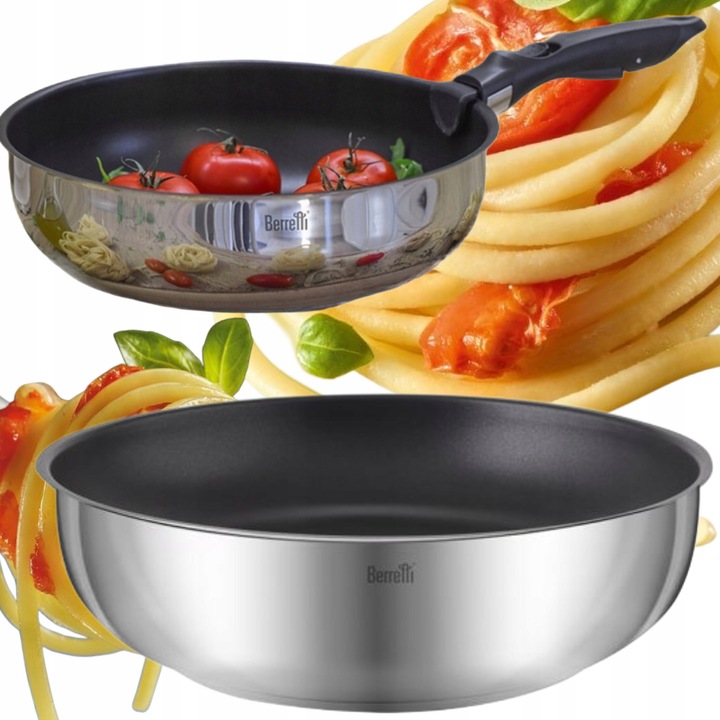 Tigaie Berretti Comodo 28cm, Inox, Titan, Inductie, Cuptor