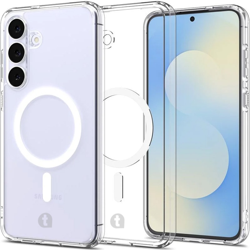 Husa de protectie telefonultau® din silicon pentru Samsung Galaxy S25 FE, MagSafe, Ultra Slim, Flexibila, Clear Case, Transparent
