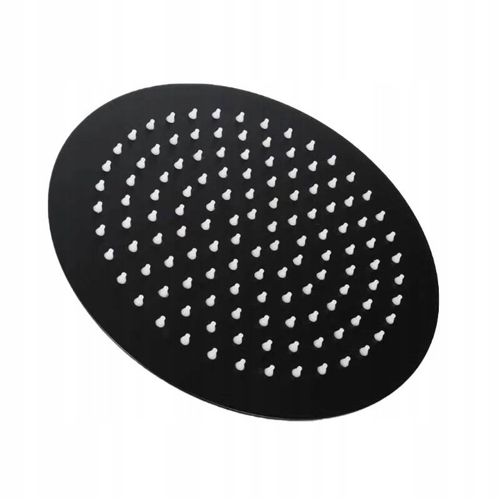 Coloana de dus Forb, deszczownica prysznicowa okragla 30cm, neagra, ultra slim, din otel inoxidabil