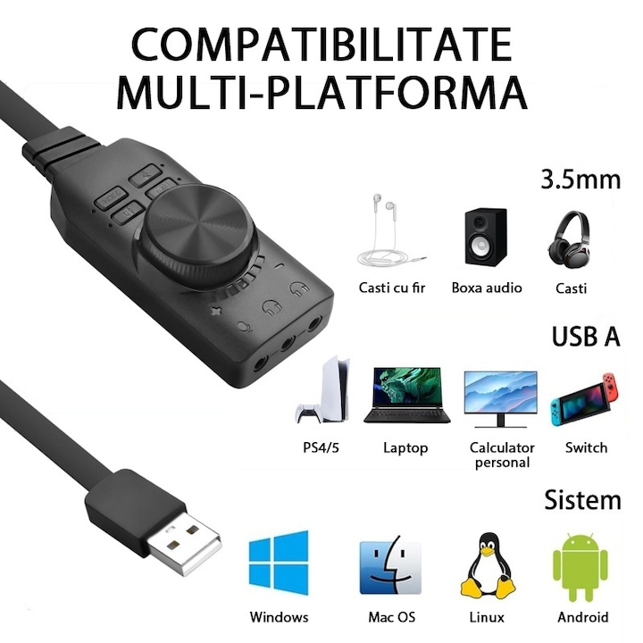 Multiple Usb Dsp USB DSP hangkártya, audio erősítő modul, mélyhangkiemelés, dinamikus EQ ...
