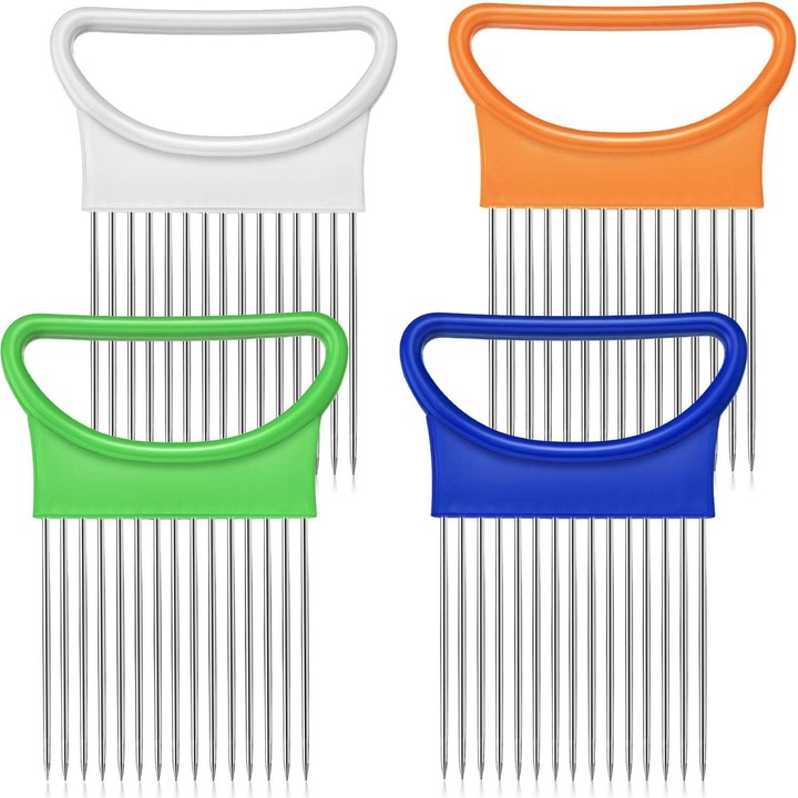 Feliator manual legume, set 4 bucati, inox, 8 cm, multicolor