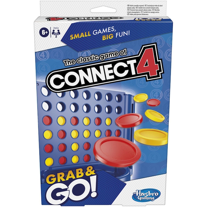 Настолна игра Grab & Go - Connect 4, 2 играчи, 6+ години, Английски език
