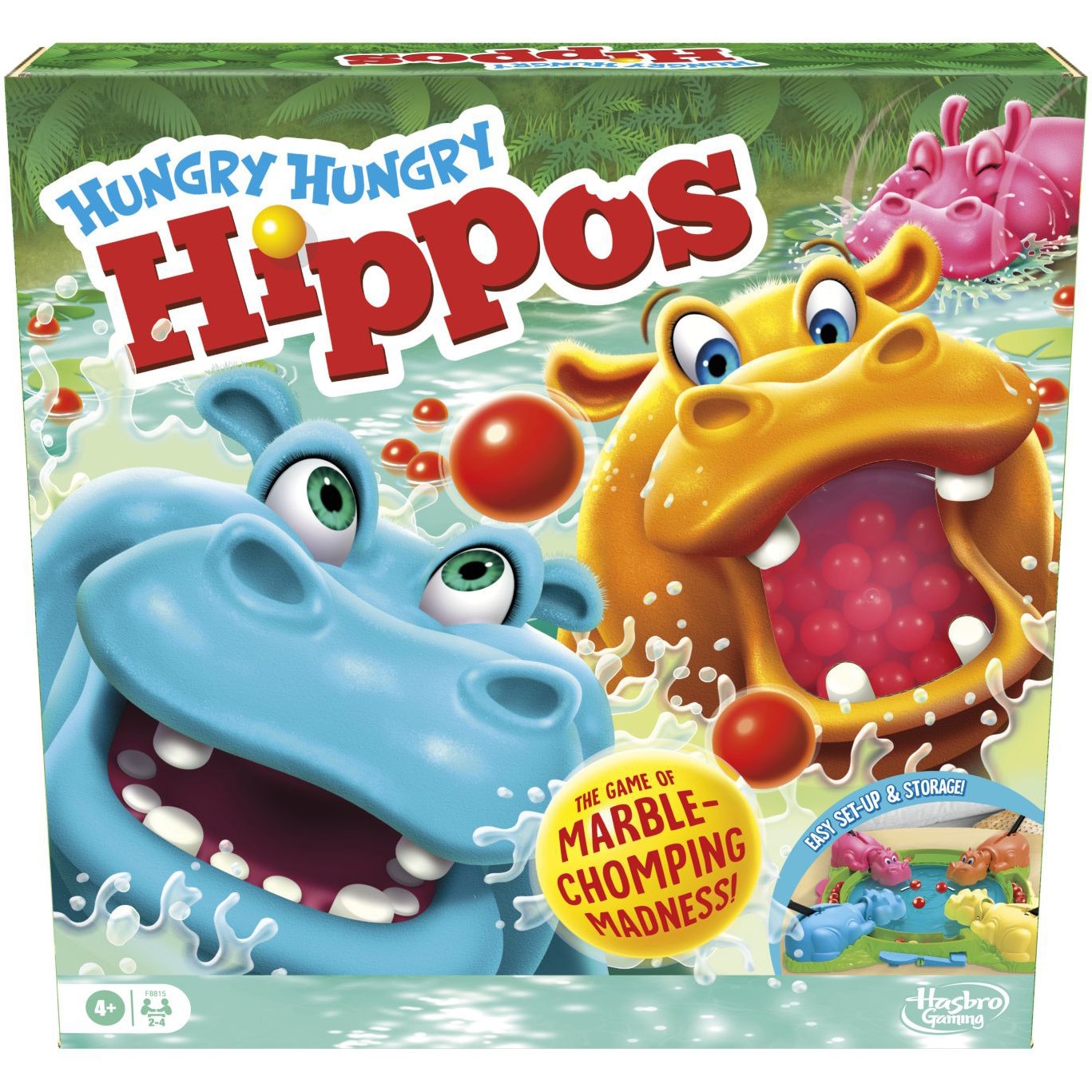 Joc Grab & Go - Hungry Hippos, 2-4 jucatori, +4 ani, lb. engleza