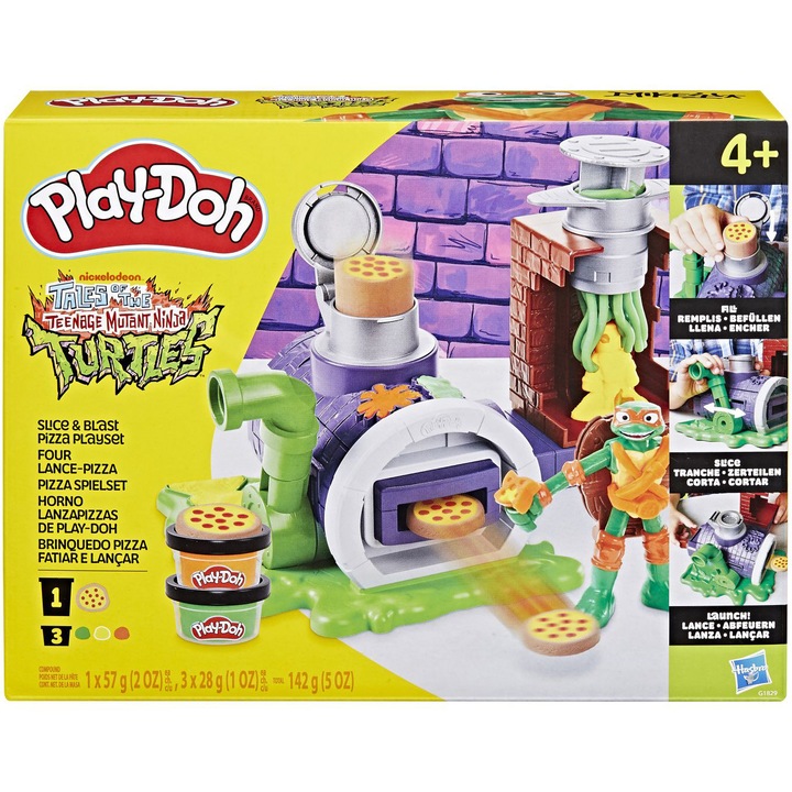 Комплект Play-Doh, TMNT, Нарежи пицата и я хвърли