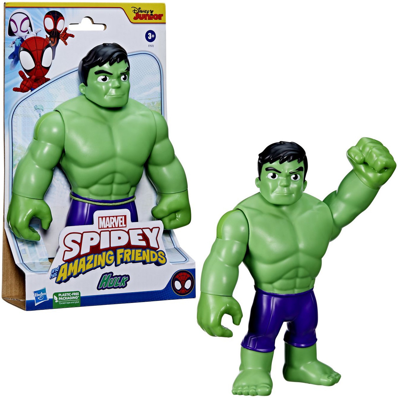 Figurina Marvel Spidey and his Amazing Friends - Hulk, 22.8 cm