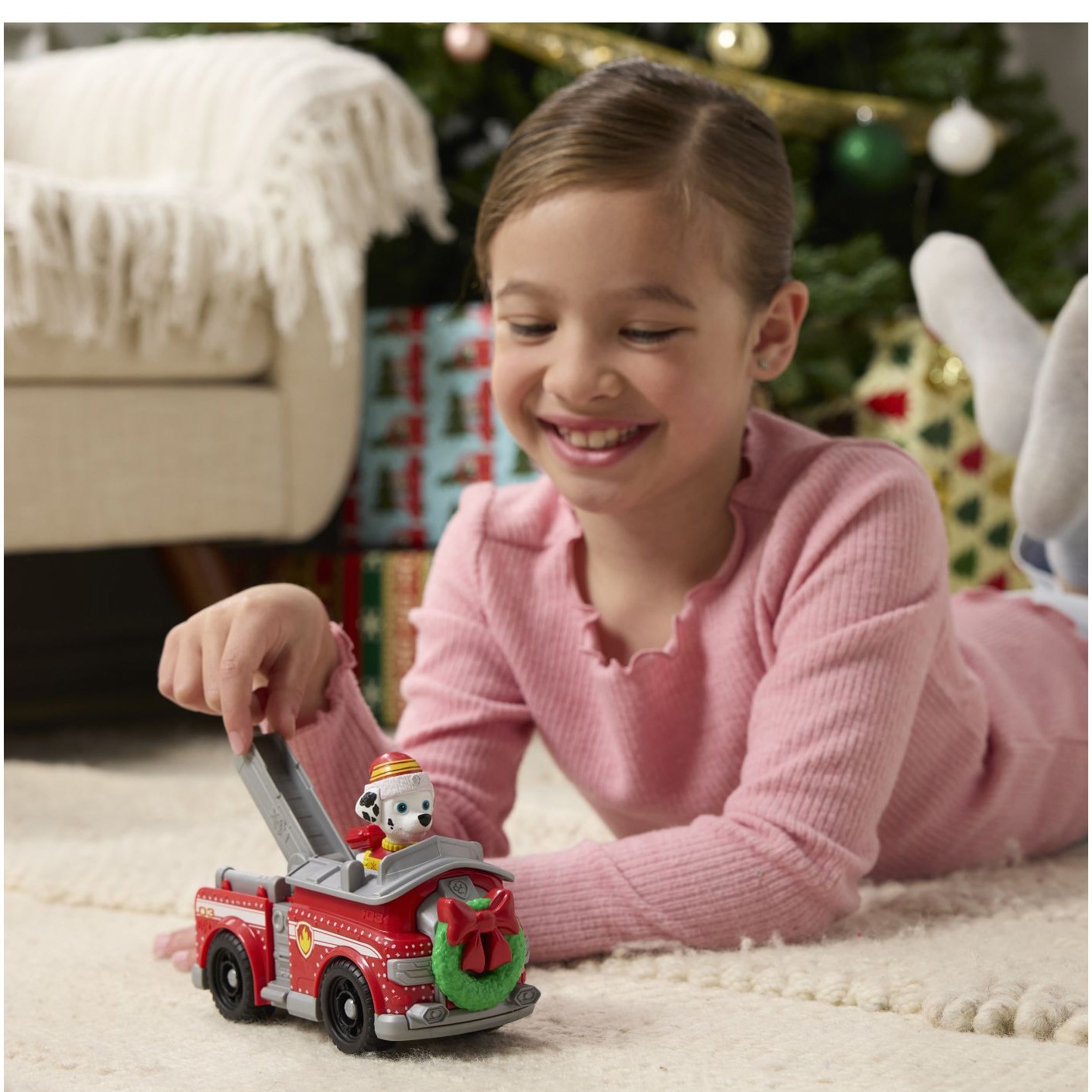 Set figurina si vehicul Paw Patrol - Marshall, cu accesorii de