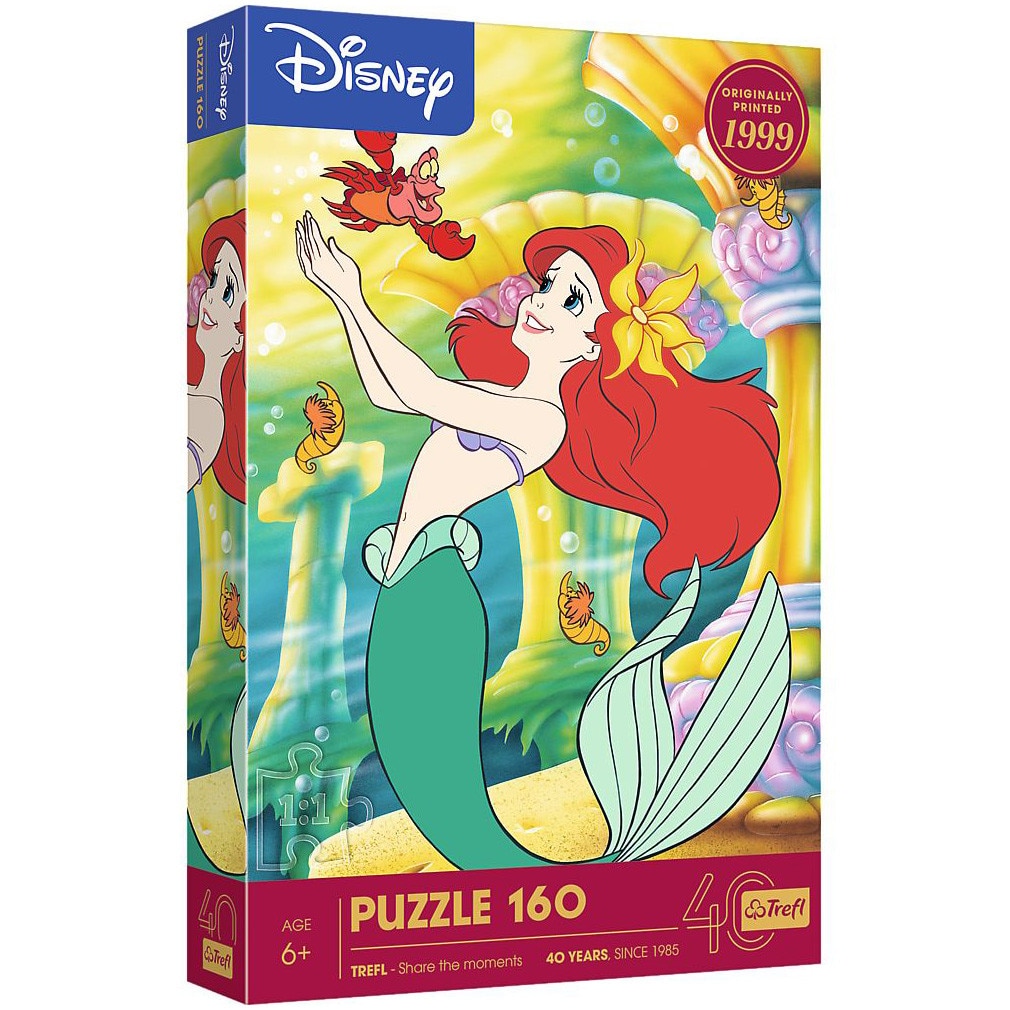 Puzzle Trefl 40 Years - Disney Mica Sirena, 160 piese