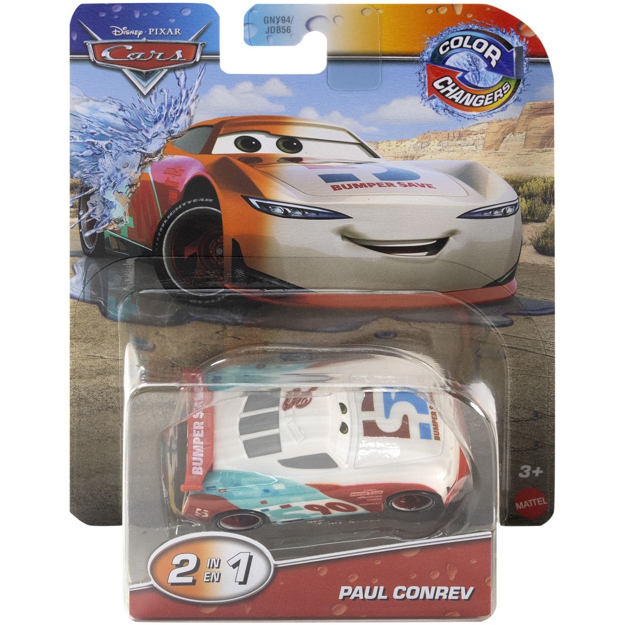 Masinuta Disney Cars - Color Changers, Paul Conrev, 1:55