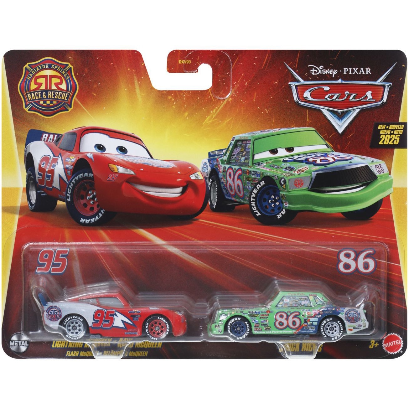 Set 2 masinute Disney Cars 3 - Fulger McQueen si Chick Hicks - eMAG.ro