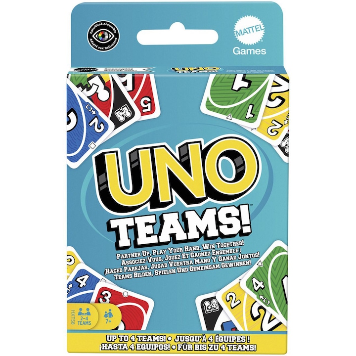 Joc Uno - Teams, 2-4 echipe, +7 ani