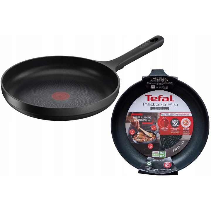 Tefal Trattoria: тиган 28 см Titanium, съвместим с индукция и фурна