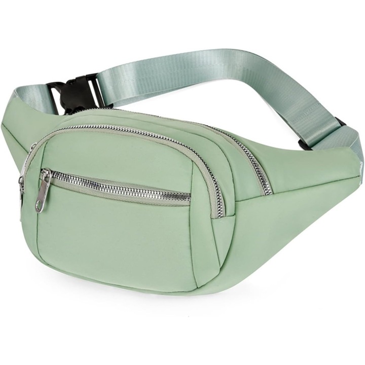 Női sporttáska, crossbody modell, nagy kapacitású, vízálló, zöld