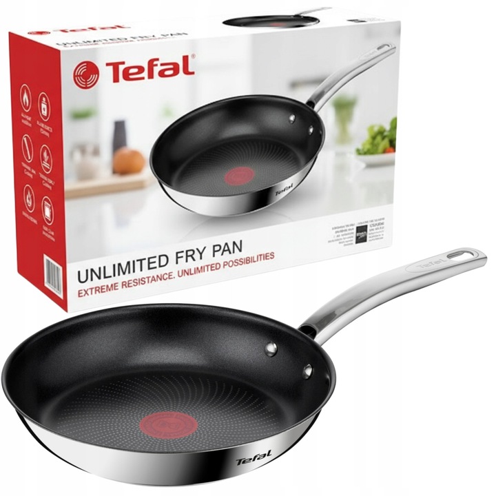 Tefal Intuition: тиган 24 см, съвместим с индукция, титаниево покритие