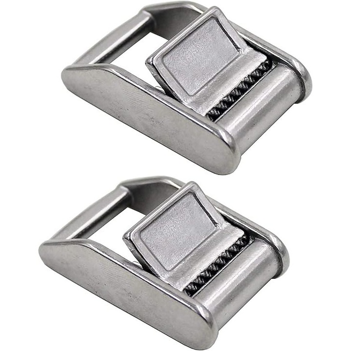 Fémcsat, 2 darab, cinkötvözet, fehér nikkel, 45mm x 25mm