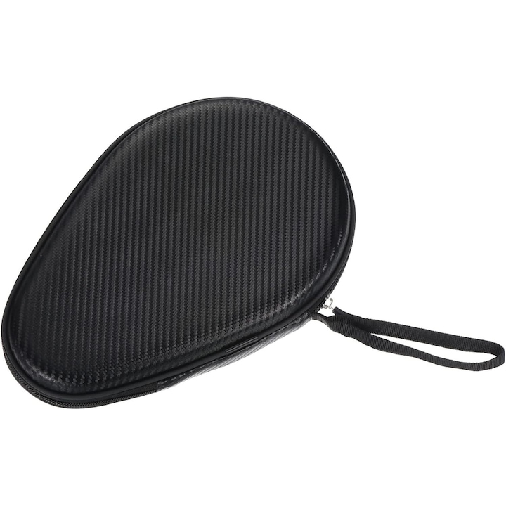 Husa protectie racheta tenis de masa, forma gourd, neagra, 280x180x50mm