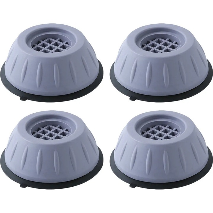 Set 4 piese suport anti-vibratie pentru masina de spalat, paduri amortizatoare, multicolor