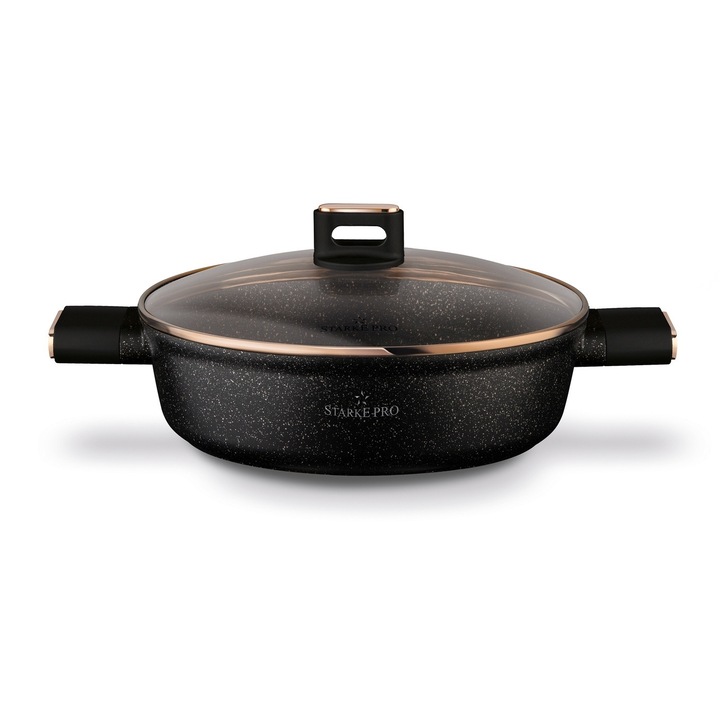 Tigaie Starlet Black 28cm Starke Pro, cu Acoperire Non-Stick