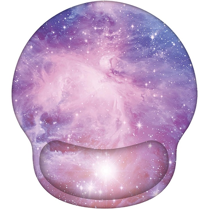 Mousepad cu suport pentru incheietura, baza din cauciuc antiderapant, matase de lapte, 250x220x18mm, modele noi, multicolor