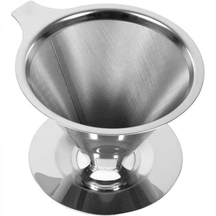 Filtru de cafea din otel inoxidabil, reutilizabil, design compact, pentru acasa sau birou