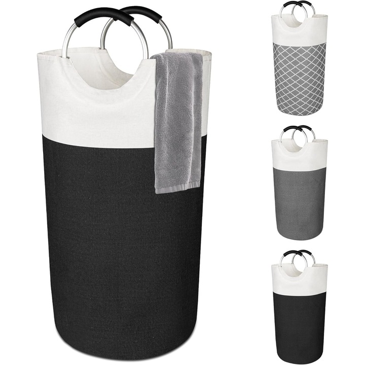 Cos pentru rufe mare, 90L, impermeabil, pliabil, 39cmx79cm