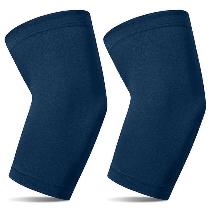 Aparatori de cot sport, albastru inchis, 23x13x10cm, set 2 bucati, respirabile, rezistente la UV