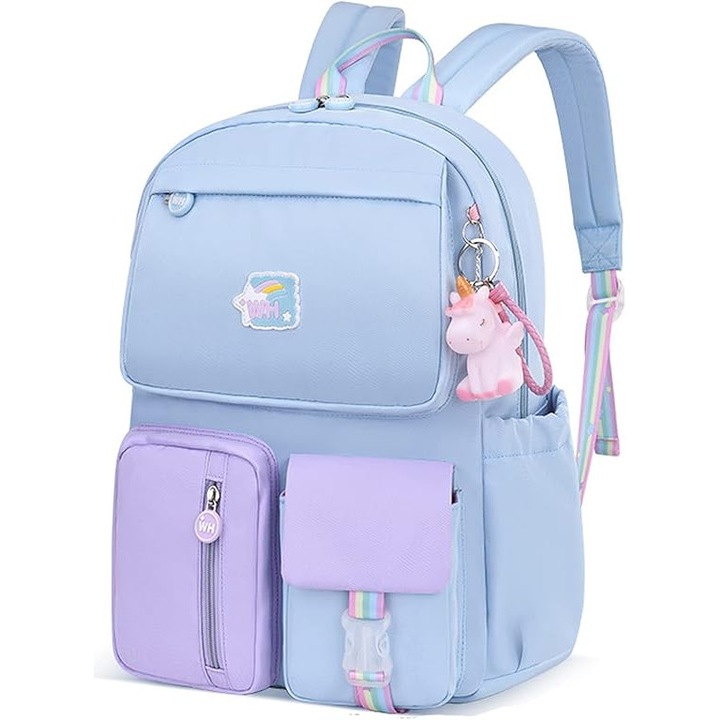 Rucsac pentru copii, albastru, capacitate mare, impermeabil