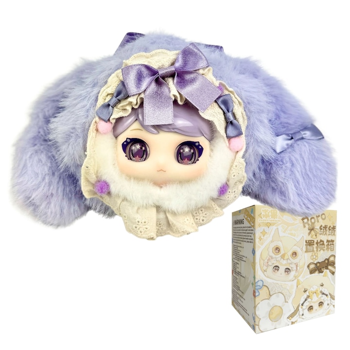 Papusa de plus surpriza, Breloc, Blind Box, Pisica Moni Roro