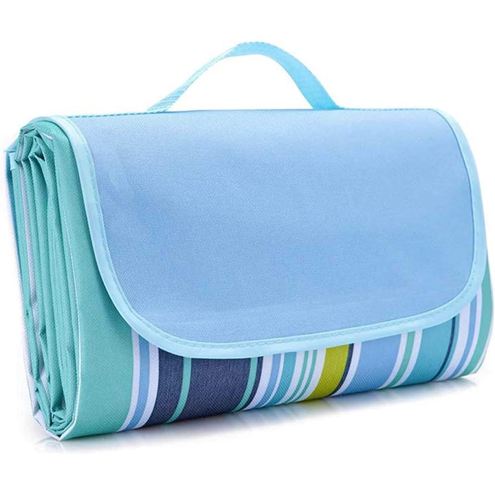 Голяма, водоустойчива, сгъваема постелка за пикник, 200x200см, за плаж и къмпинг