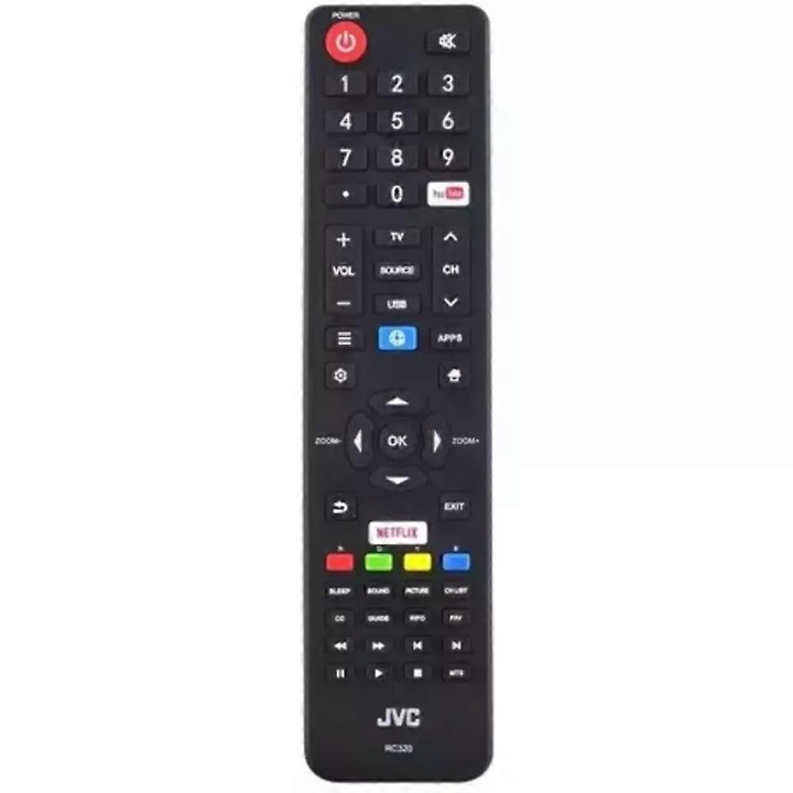 Оригинално дистанционно управление RC320 за телевизор JVC, 28x13.5x5cm, 1 брой