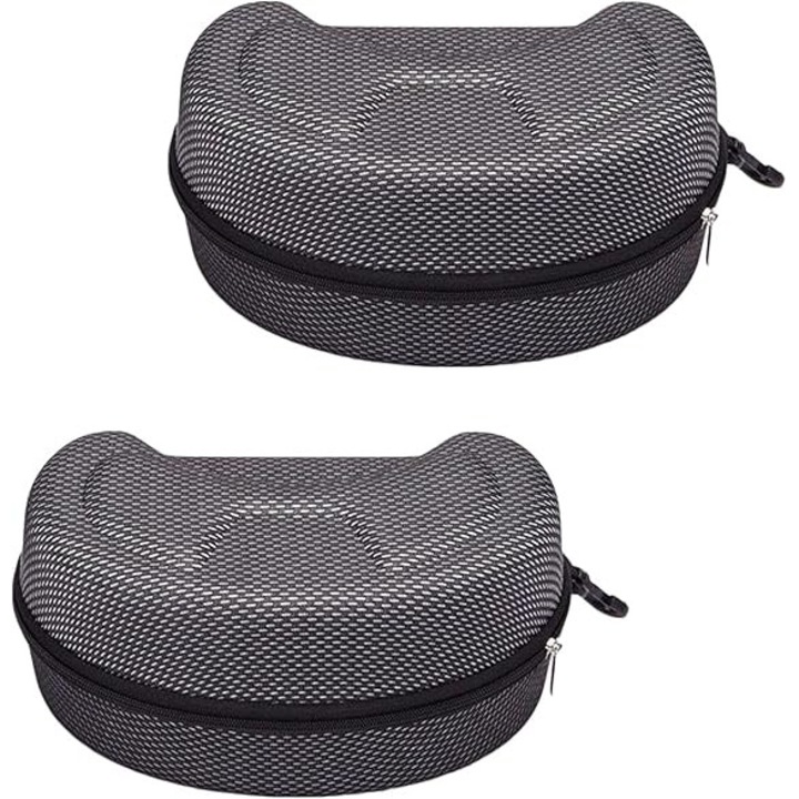 Set 2 huse rigide pentru ochelari de sport, protectie, dimensiune mare