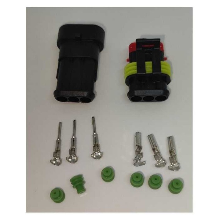Set conectori cablu Superseal 1.5, 3 pini + 6 pini, IP67, TE Connectivity