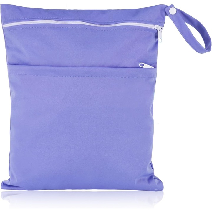 Set 2 pungi impermeabile reutilizabile pentru haine umede sau uscate, 36x29.5cm, pentru plaja, camping, sport, calatorii