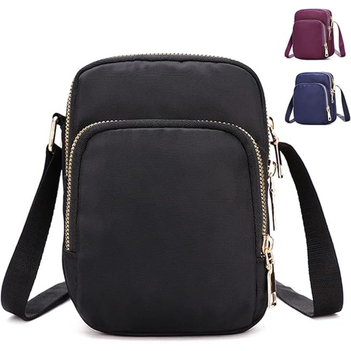 Többfunkciós telefontáska, rekeszekkel, kompatibilis akár 6.7 hüvelykes telefonokkal