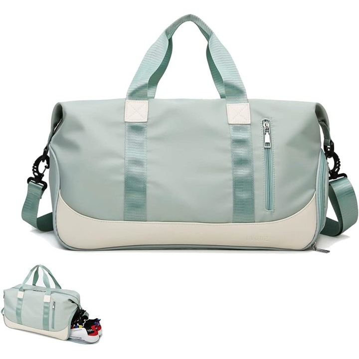 Sporttáska, cipőtartós modell, vízálló, nagy kapacitású, 18x25x22cm