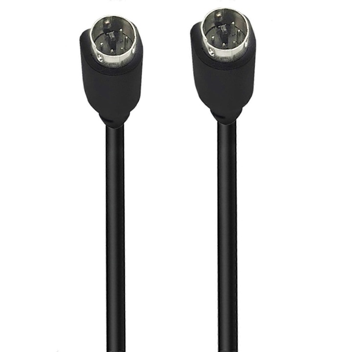 Cablu Video 5 pini, 50cm, negru, conector drept