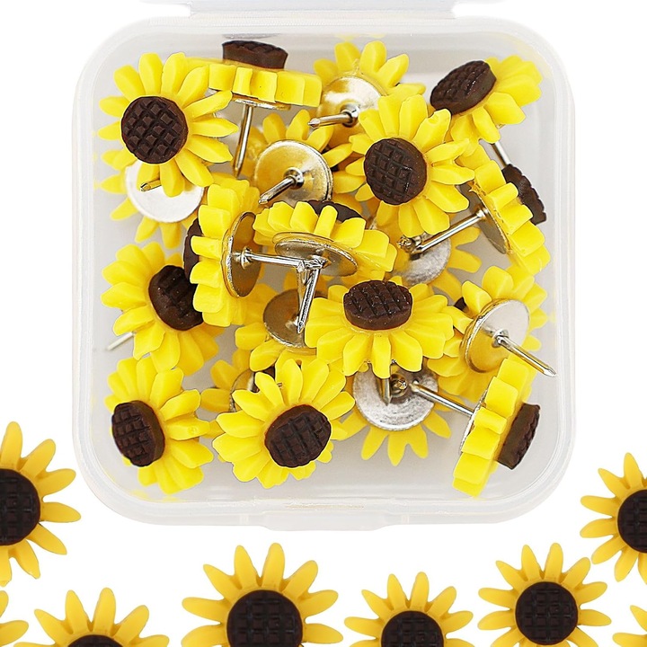 Комплект 20 пионки, дизайн цвете, от смола, размери 16х9.5мм