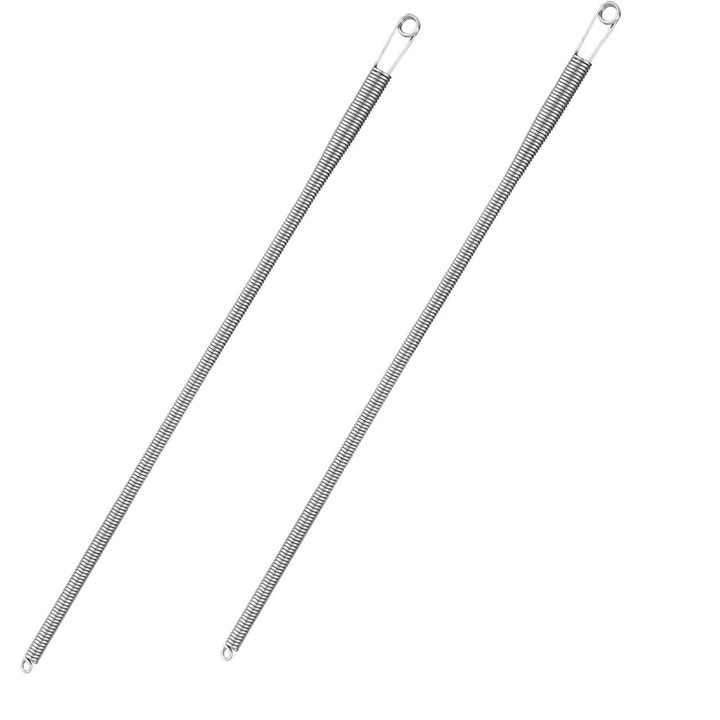 Unelte de filet cu cordon de tractiune, 2 bucati, metal, argintiu, 23cm