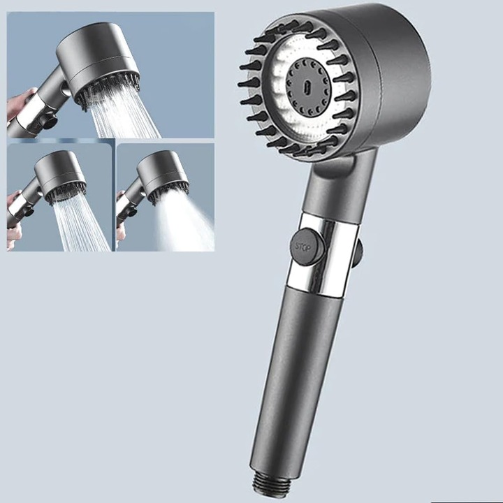 Dus cu masaj, 3 moduri de spray, cromat, ABS, design ergonomic