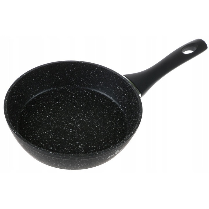 Zilner gránit serpenyő, PFOA/PTFE/APEO mentes tapadásmentes bevonattal, indukciós főzőlappal kompatibilis ferromágneses aljjal, fekete, O22 cm, 1.6L