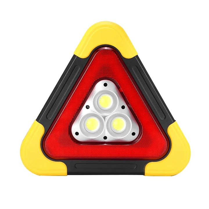Triunghi de avertizare auto cu energie solara