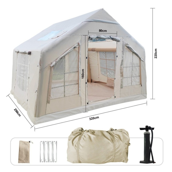 Надуваема шатра SMART HEATER, от плат Oxford 420D - 320 × 250 × 220 см