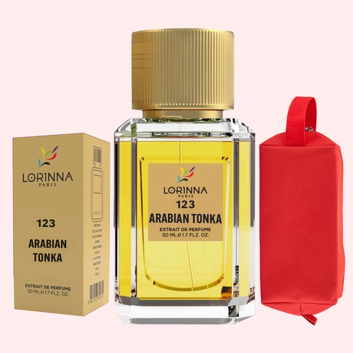 Set Extract de Parfum Lorinna Paris Parfum Arabian Tonka, Unisex Dama Barbat, 50 ml si Gentuta Parfumuri