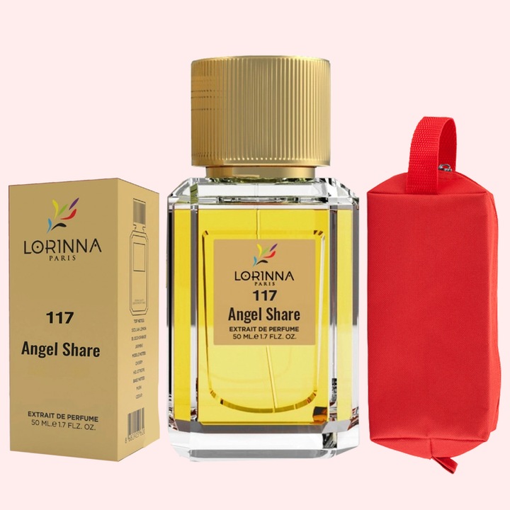 Set Extract de Parfum Lorinna Paris Parfum Angel Share, Unisex Dama Barbat, 50 ml si Gentuta Parfumuri