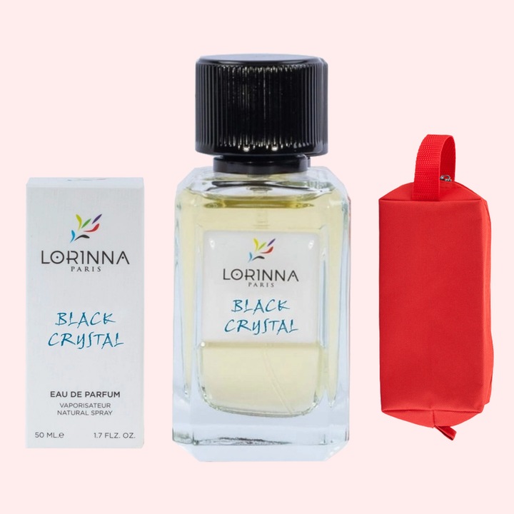 Set Apa de Parfum Lorinna Paris Parfum Black Crystal, 50 ml, de Dama si Gentuta Parfumuri